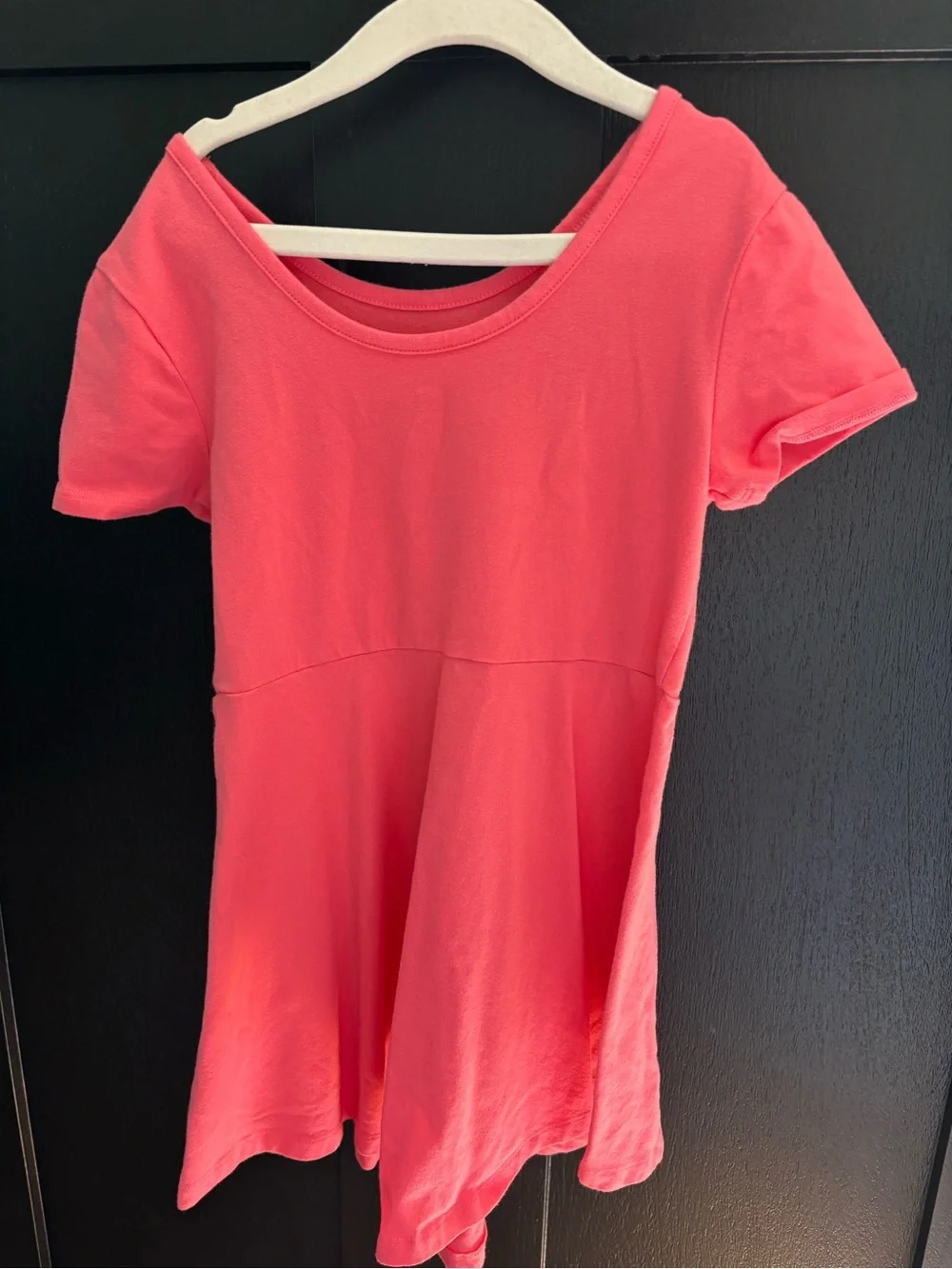 GAP Girls Coral Pink Short Sleeve Fit-and-Flare Dress